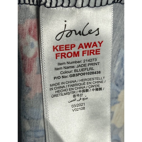 Joules Vibrant Blue Floral Midi Dress - Picture 15 of 16